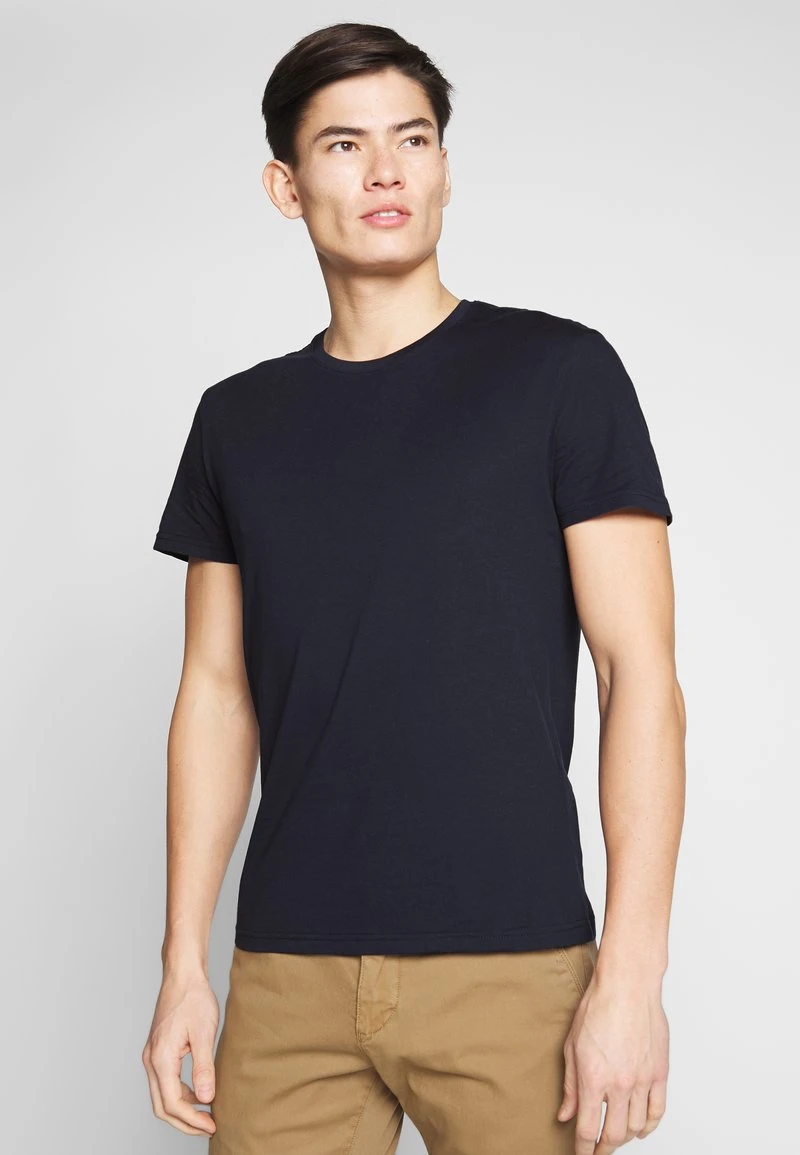 Pier One 2 PACK - T-Shirt Basic - White/dark Blue – Bild 3