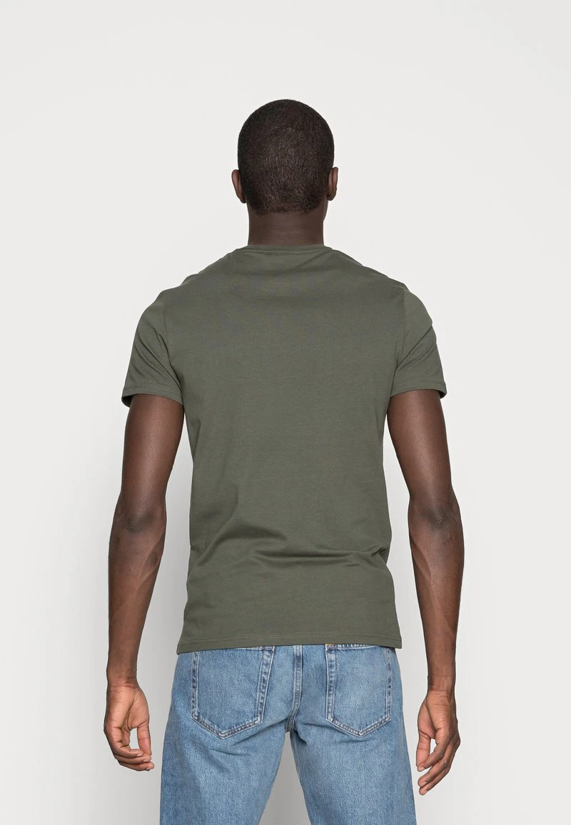 Pier One 3 PACK - T-Shirt Basic - Black/grey/green – Bild 3