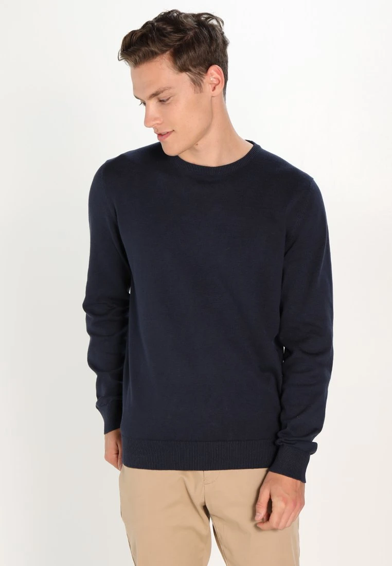 Pier One BASIC CREWNECK - Strickpullover - Dark Blue – Bild 6