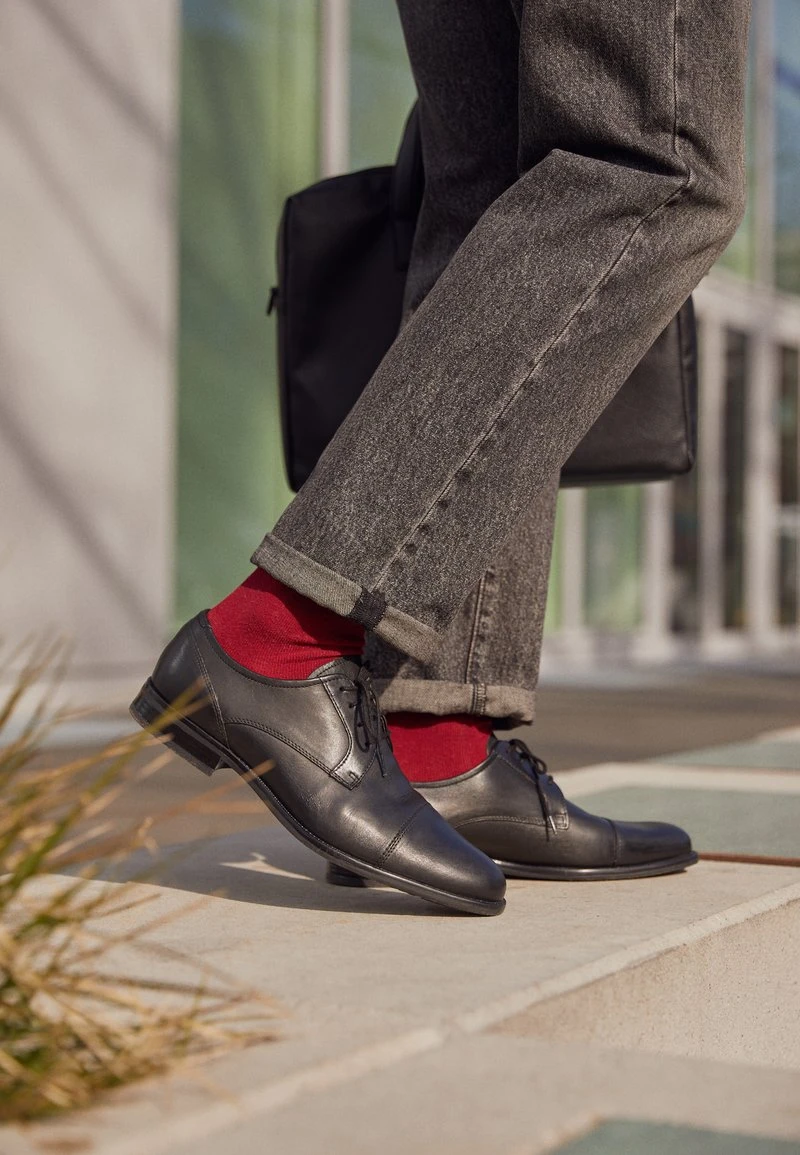 Pier One LEATHER - Business-Schnürer - Black – Bild 3