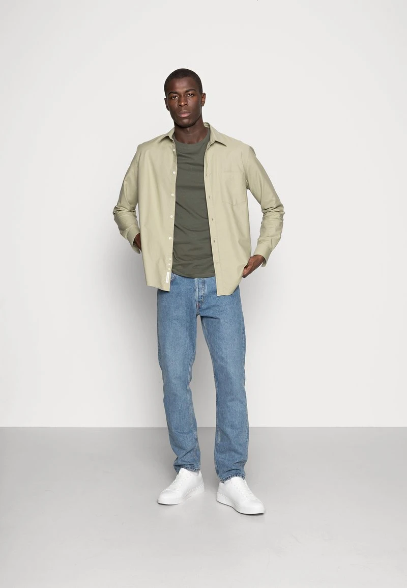 Pier One 3 PACK - T-Shirt Basic - Black/grey/green