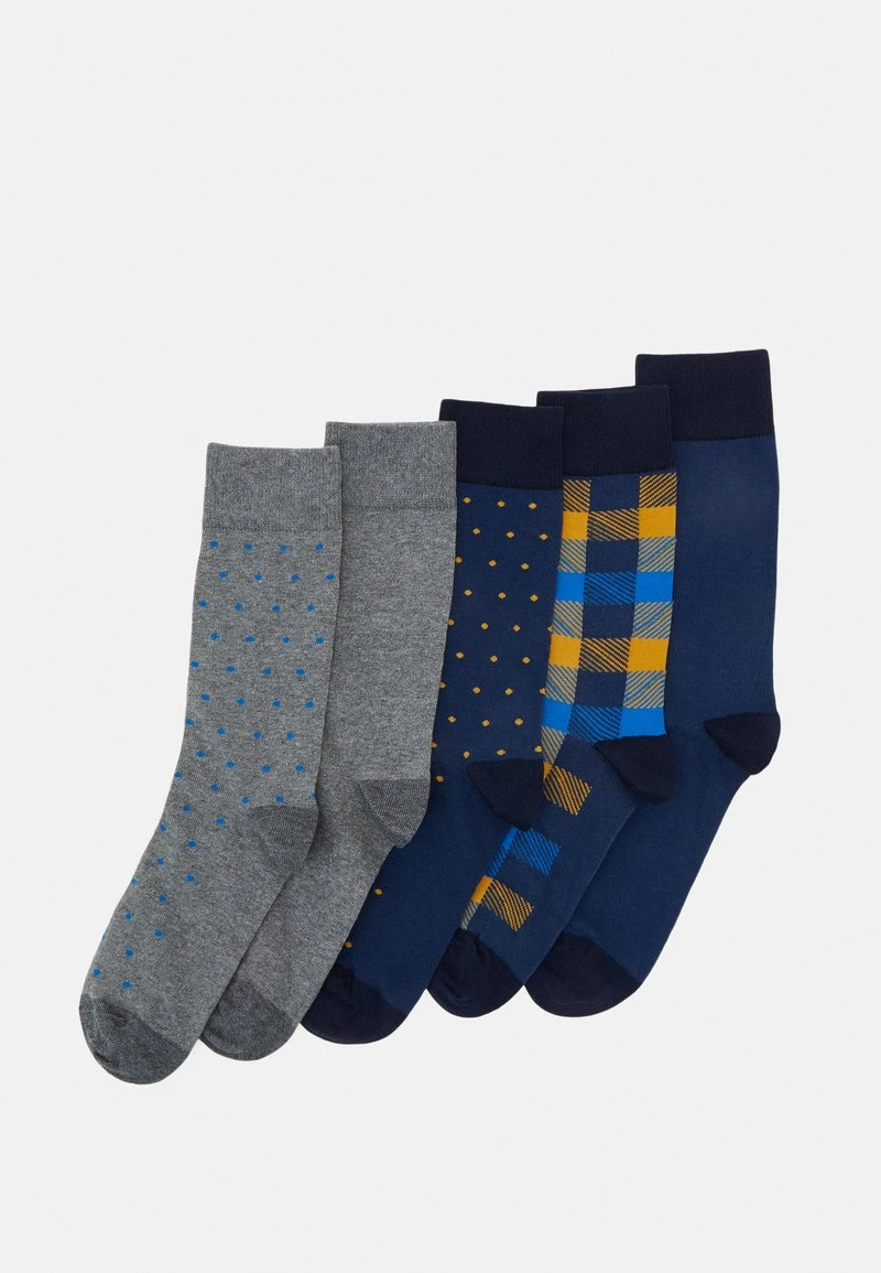 Pier One 5 PACK - Socken - Yellow/dark Blue/grey