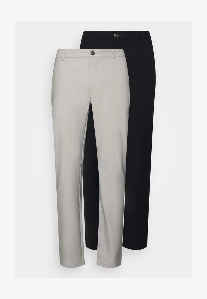 Pier One 2 PACK - Stoffhose - Mottled Light Grey/black – Bild 6