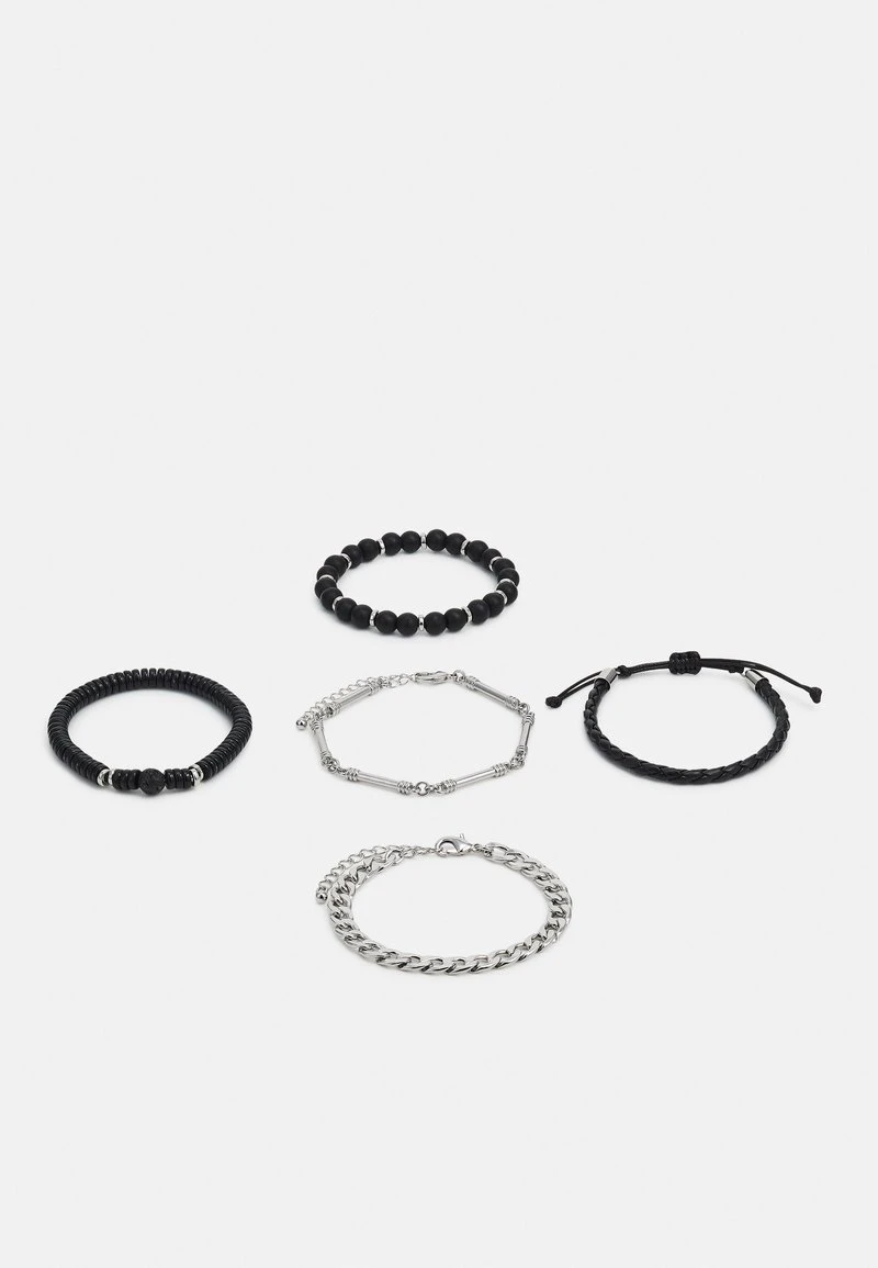 Pier One 5 PACK - Armband - Silver-coloured, Black – Bild 4