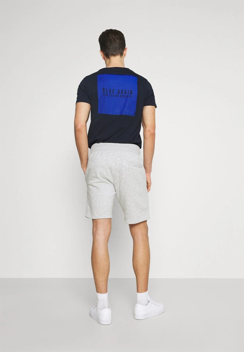 Pier One 2 PACK - Shorts - Mottled Light Grey/dark Blue – Bild 3