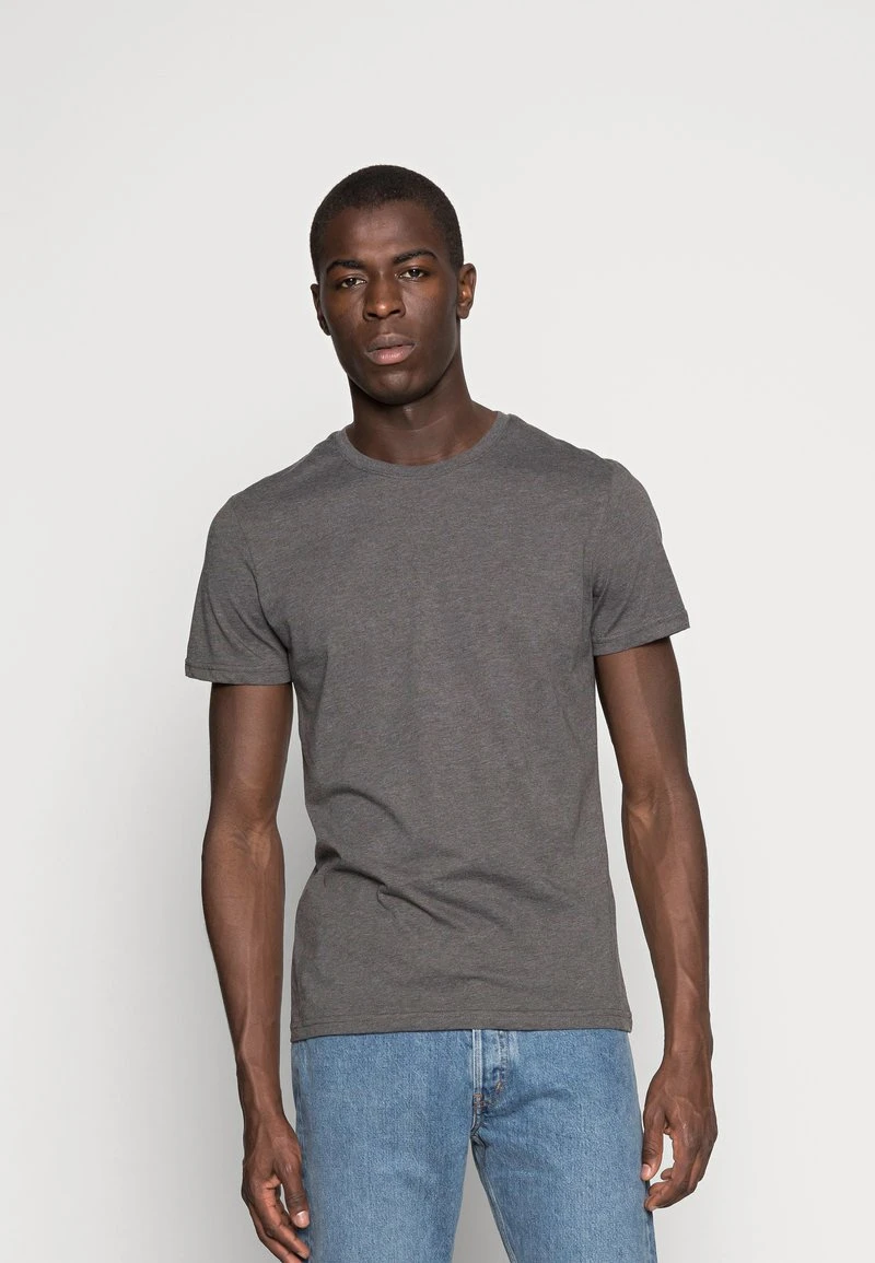 Pier One 3 PACK - T-Shirt Basic - Black/grey/green – Bild 5