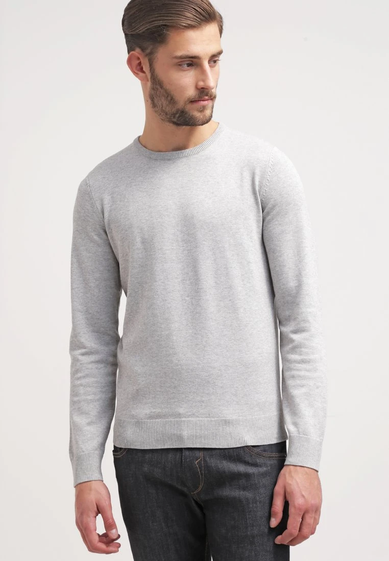 Pier One BASIC CREWNECK - Strickpullover - Light Grey – Bild 6