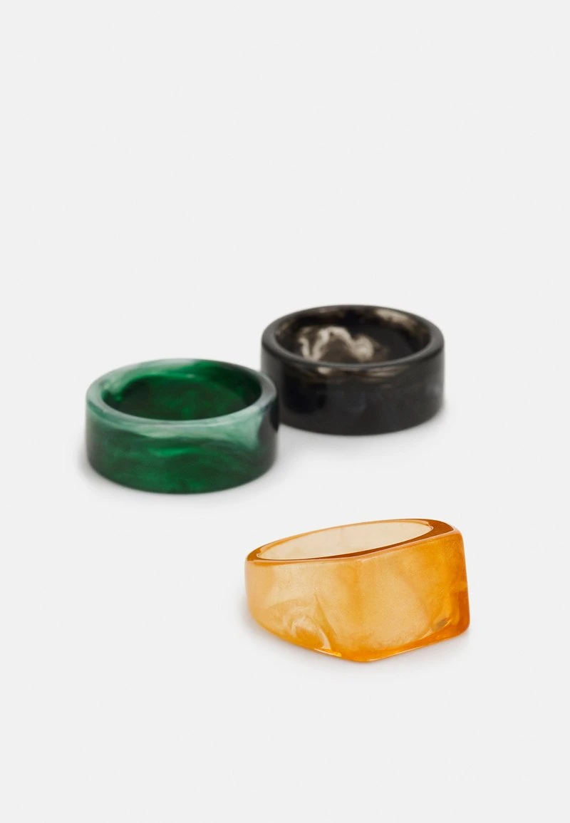 Pier One 3 PACK - Ring - Black/green/orange – Bild 3